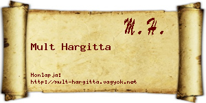 Mult Hargitta névjegykártya